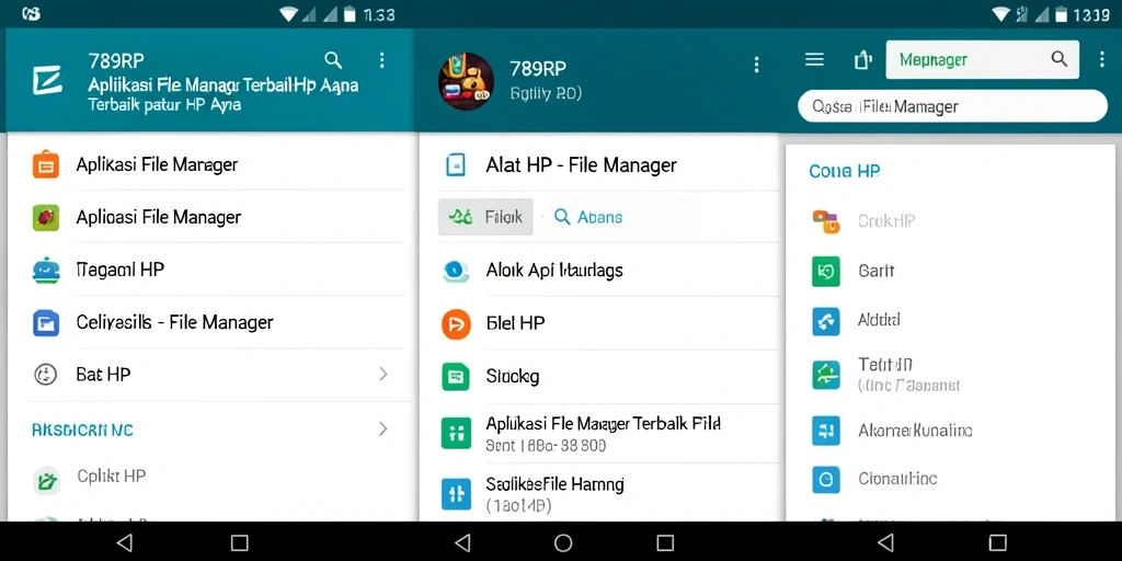 Antarmuka aplikasi 789RP yang sederhana dan fungsional untuk manajemen file.