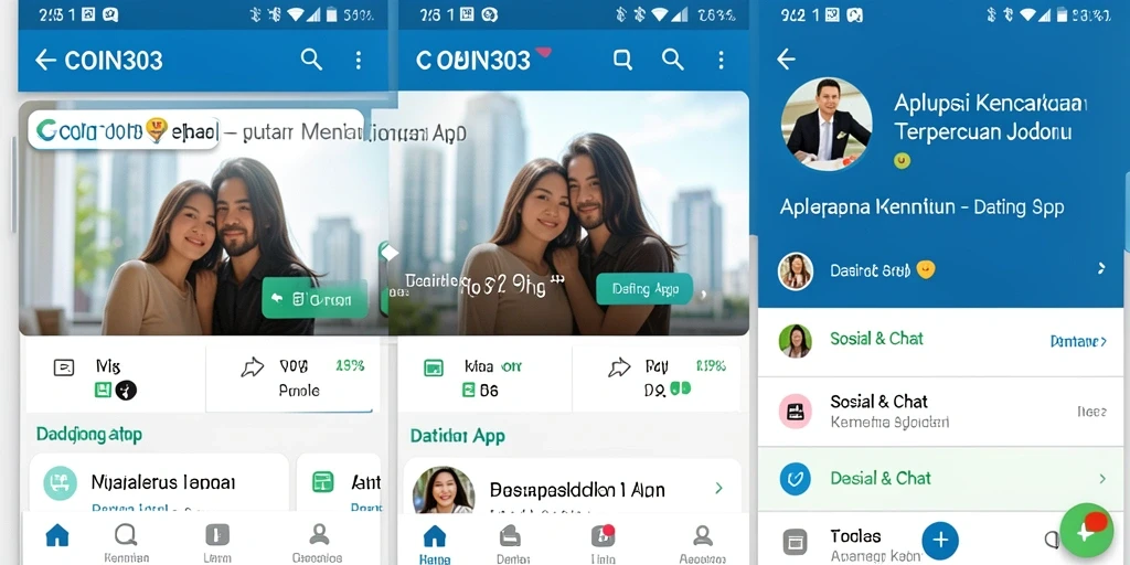 Tampilan antarmuka pengguna COIN303 yang modern dan bersahabat.
