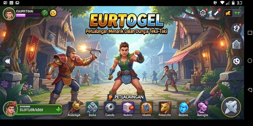 Antarmuka menarik dalam game Petualangan EUROTOGEL.