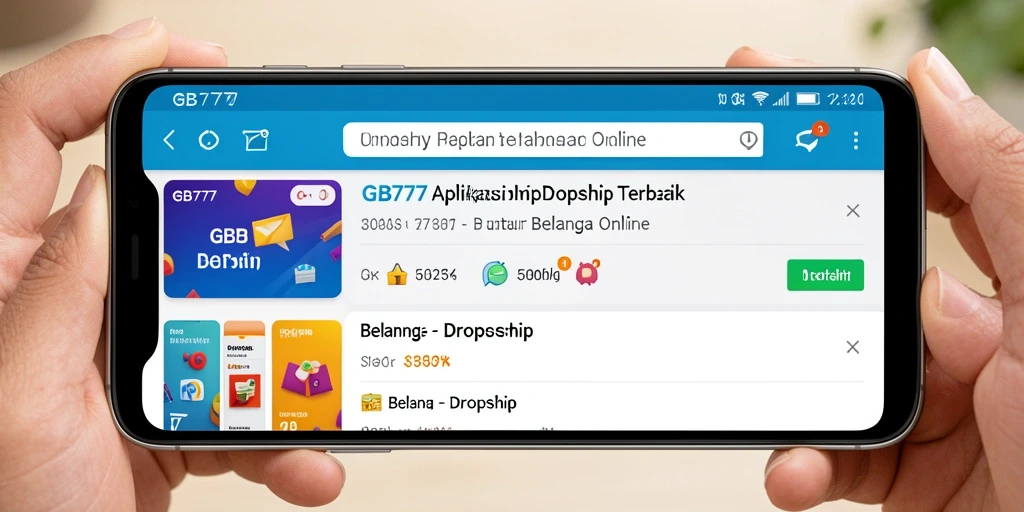 Antarmuka GB777 yang menarik dan fungsional untuk belanja Dropship.