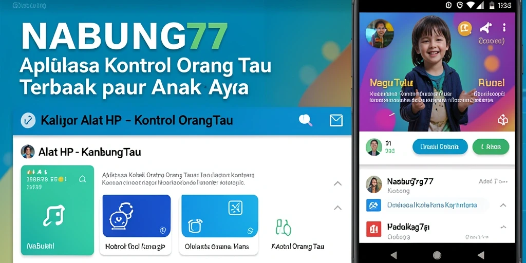 Tampilan antarmuka aplikasi Kontrol Orang Tua yang user-friendly.