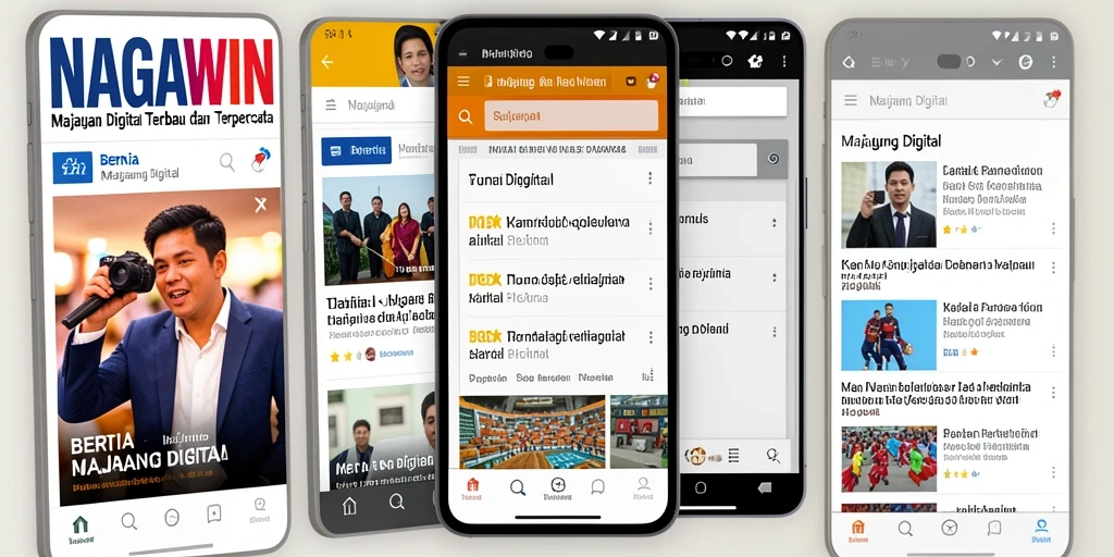 Tampilan antarmuka aplikasi NAGAWIN yang menarik dan informatif.