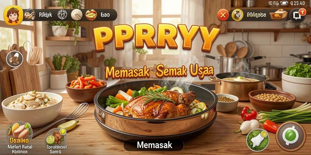 Tampilan antarmuka PPRRYY saat memasak hidangan lezat.
