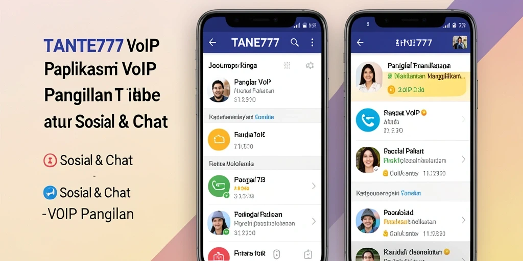 Antarmuka pengguna intuitif TANTE777 saat melakukan VoIP Panggilan.