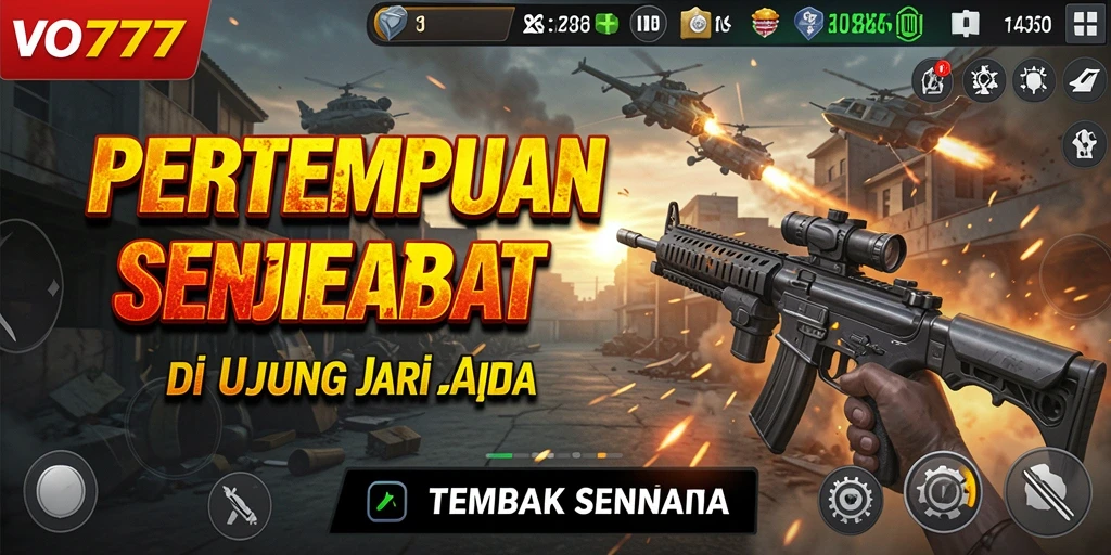 Tampilan antarmuka VO777 yang modern dan intuitif saat bertempur.